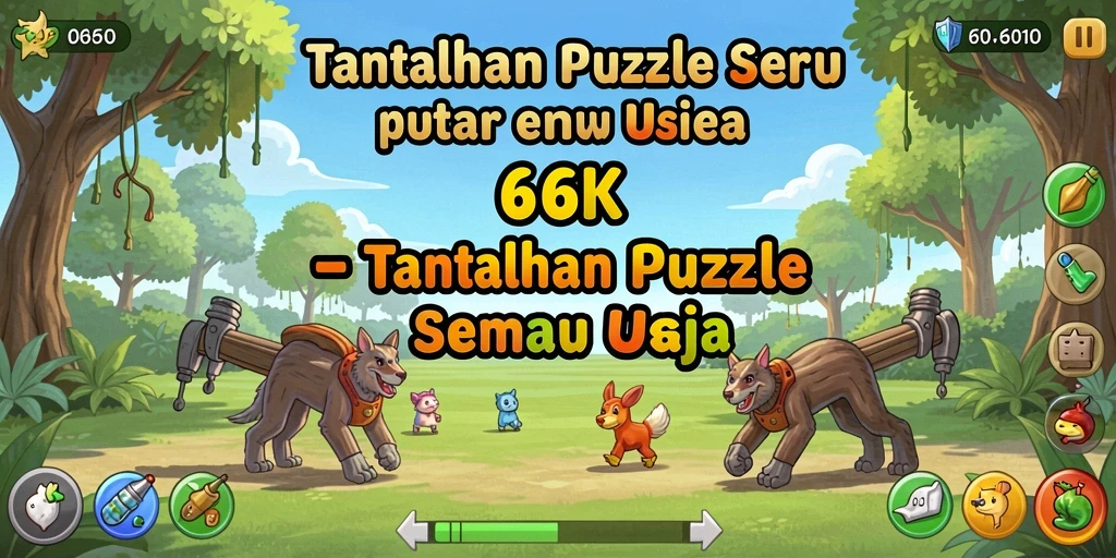 Gameplay 66K yang menarik dan menantang teka-teki.