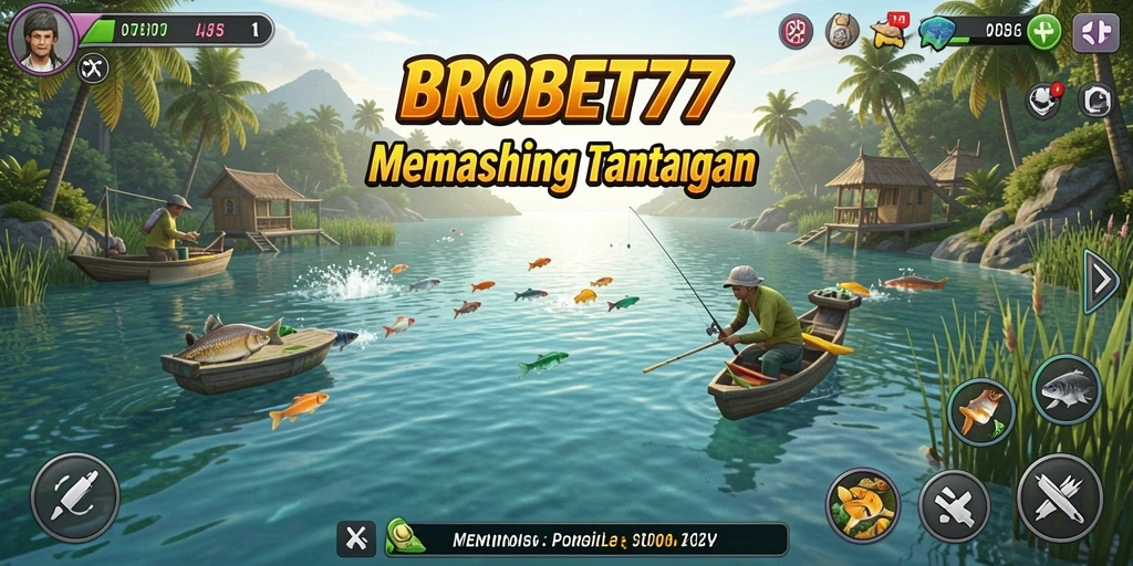 Tampilan gameplay BROBET77 yang menampilkan pengalaman memancing yang seru.