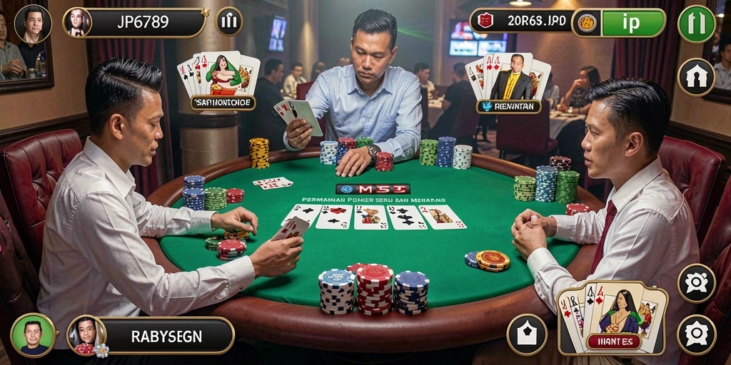 Tampilan utama JP6789 menampilkan gameplay menarik dari permainan Poker.