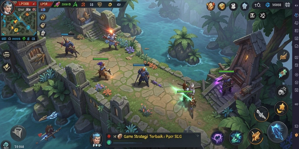 Screenshot gameplay LPO88 dengan aksi pertempuran epik.