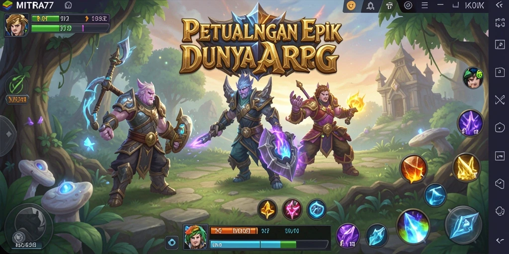 Tampilan menakjubkan dari gameplay ARPG MITRA77.