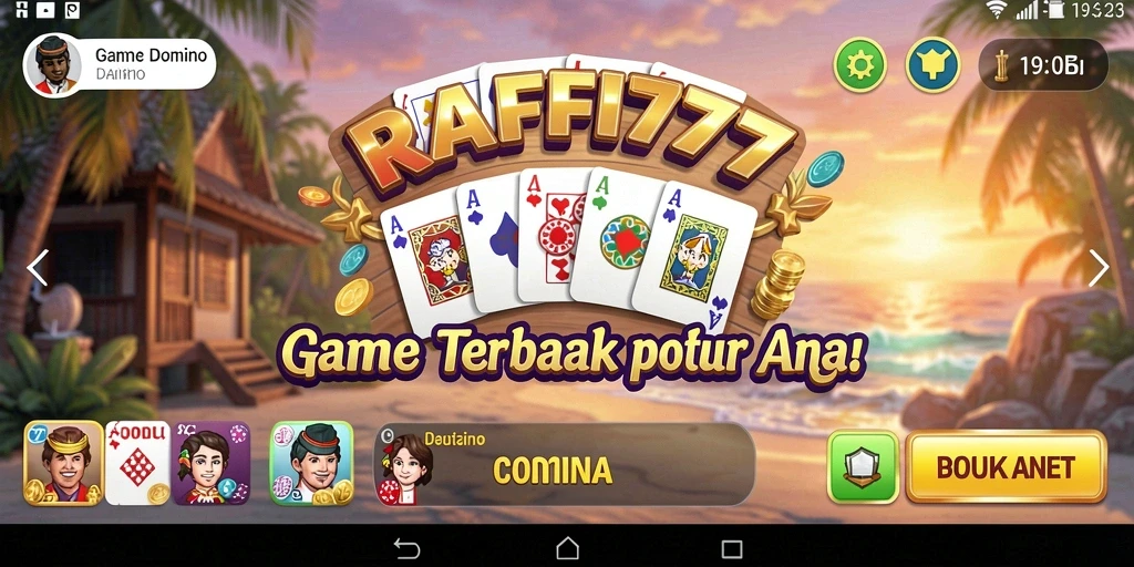 Screenshot gameplay RAFFI777 yang menampilkan keseruan bermain Domino.