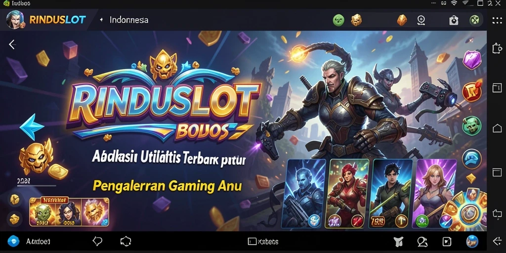 Tangkapan layar RINDUSLOT menampilkan antarmuka aplikasi Utility yang intuitif.