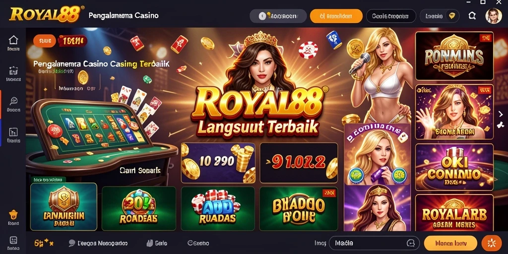 Screenshot menunjukkan dealer langsung dan suasana permainan yang mengasyikkan.