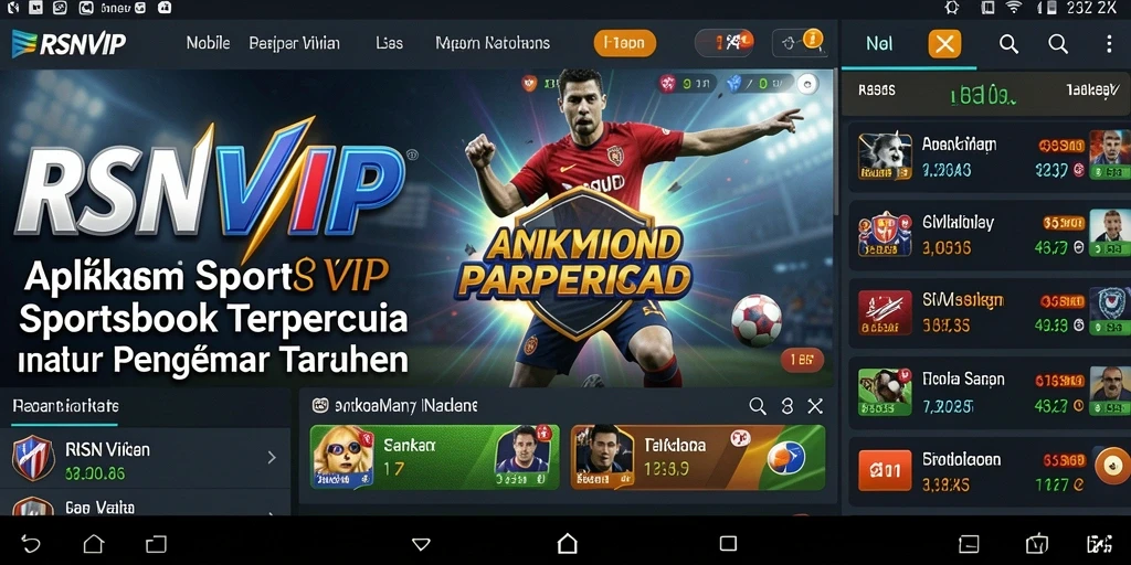 Screenshot RSNVIP menampilkan tampilan menarik dari pilihan taruhan olahraga.