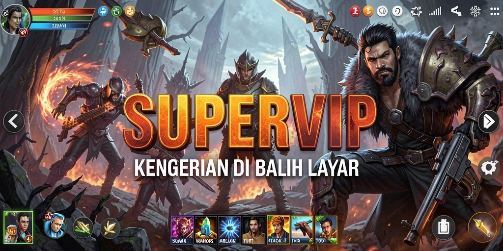 Gameplay SUPERVIP menampilkan suasana Horror yang mencekam.