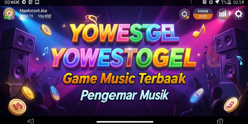 Tangkapan layar gameplay YOWESTOGEL yang menampilkan pengguna menikmati musik.